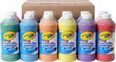 Crayola Washable Paint (12ct), Teacher Classroom Must Haves, Wishlist Essentials, Bulk Paint Set for Kids Art Projects, 16 Oz, Nontoxic Craft Supplies, Ages 3+