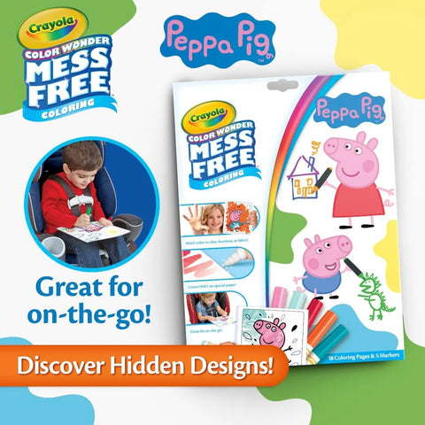 Crayola Peppa Pig Color Wonder Activity Set, Mess Free Peppa Pig Coloring Pages for Toddlers, Peppa Pig Toys, Toddler Gifts