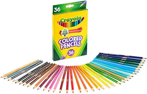 Crayola Colored Pencils (36ct), Kids Pencil Set, Pre-Sharpened Coloring Book Pencils for Kids & Adults, Arts & Crafts Supplies, Coloring Gift, Ages 3+