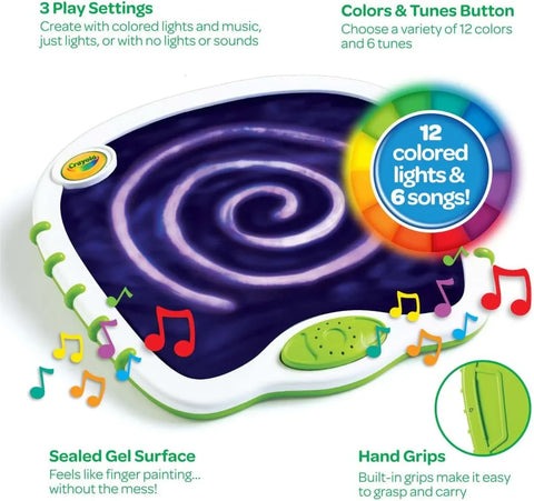 Crayola Toddler Touch Lights, Musical Sensory Toys for Toddlers, Essential Easter Basket Stuffers & Gifts, Light Up Drawing Pad, Mess Free Painting, Travel Activity, 2+ (Pack of 2)