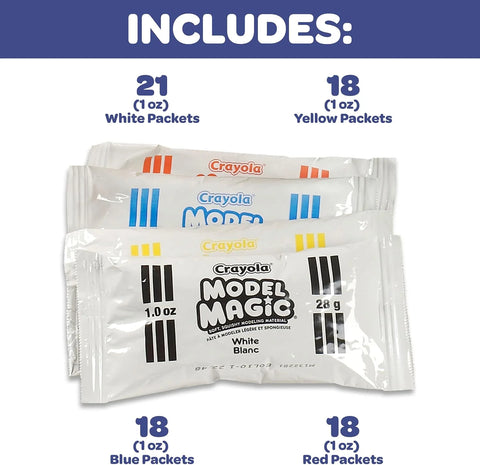 Crayola Model Magic (75ct), Kids Modeling Clay Alternative, 1oz Packs, Teacher Appreciation School Supplies & Classroom Essentials, Air Dry Clay, Ages 3+